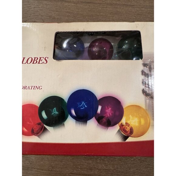 VTG NEW Cool Bright Globes 25 Christmas Lights Set Multicolor Bulb RARE HTF - Picture 7 of 8